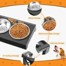 Adjustable Height Double Elevated Dog Bowls
