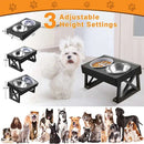 Adjustable Height Double Elevated Dog Bowls
