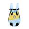 Adjustable Mesh Pet Backpack Blue And Yellow.