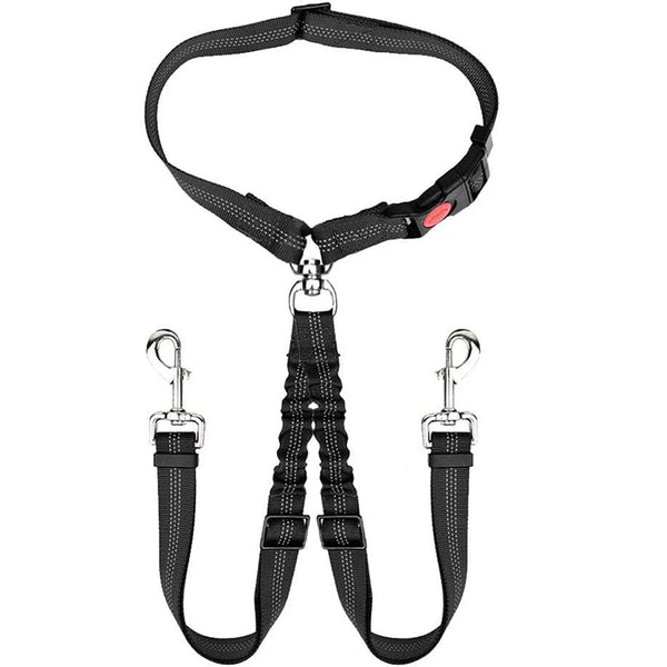Double-Headed Dog Safety Belt Black